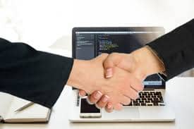 Business partnerships Make Money Handshake